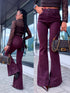 FLARED džinsa bikses "PURE BORDO" S009-132