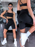 Deceptive shorts with EXTRA high waist - black