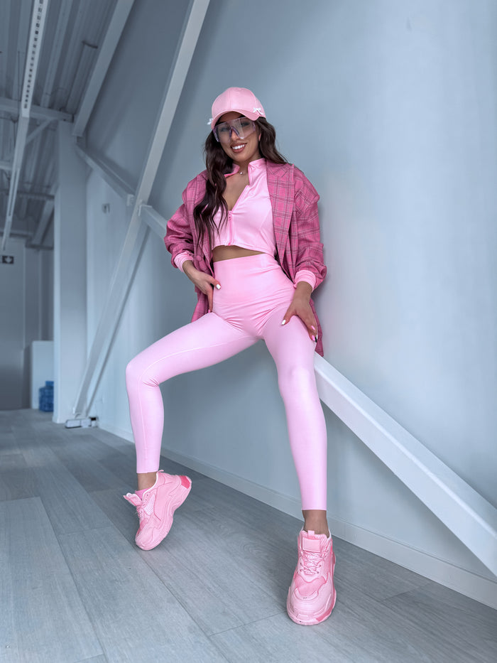 Slimming leggings with underwire 3286 - SOFT PINK