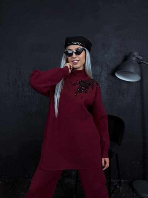 Adīts komplekts "COCTAIL OF FLOWERS" - BORDO