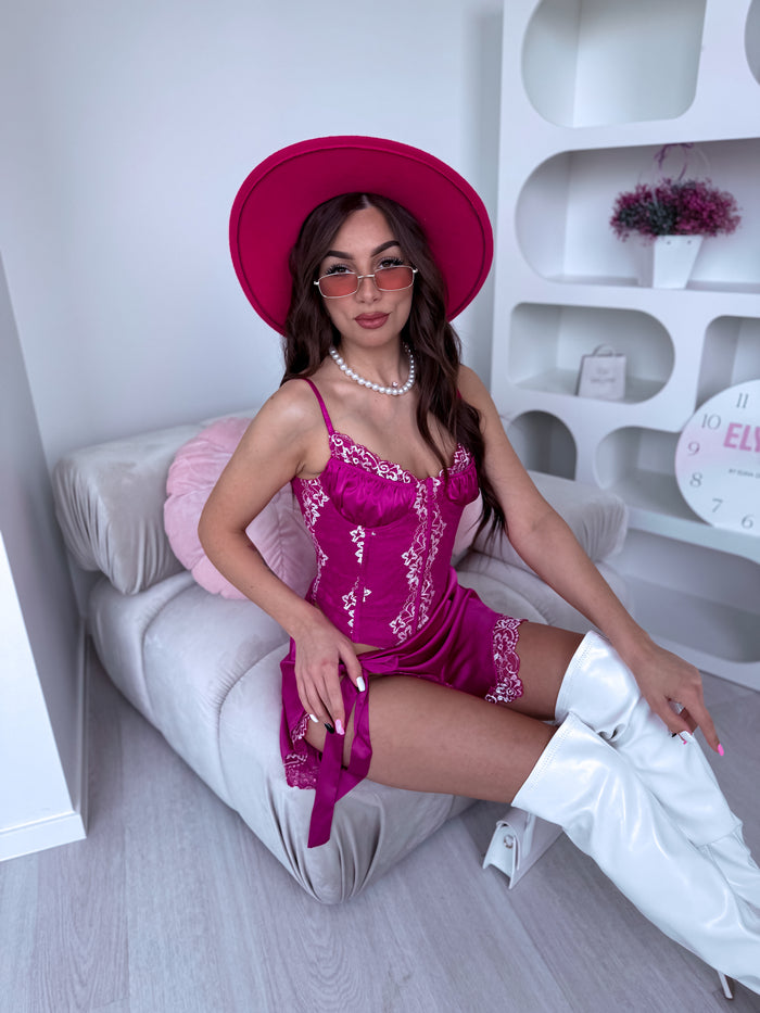 Atlas mini dress "AMETHYST 502533" - VIVID FUCHSIA