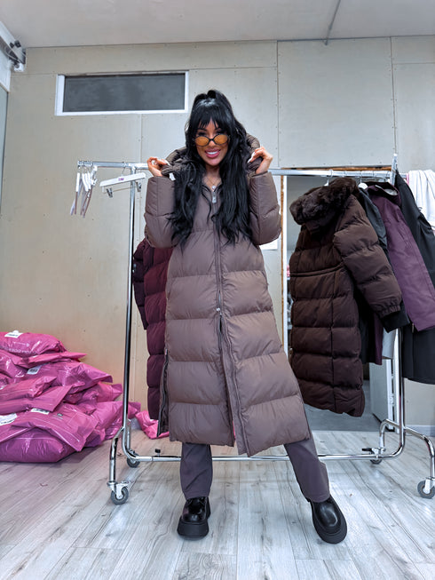 "COYOTE FC7633" long coat - CHOCO