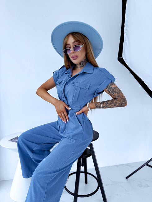 Pantsuit "BALANCE V80" - GRAY-BLUE