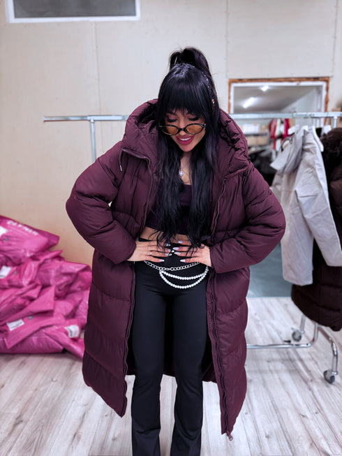 "COYOTE FC7633" long coat - BORDEAUX