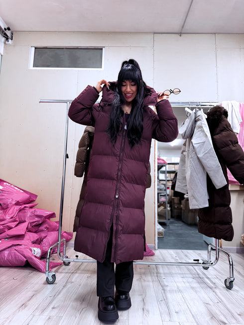 "COYOTE FC7633" long coat - BORDEAUX