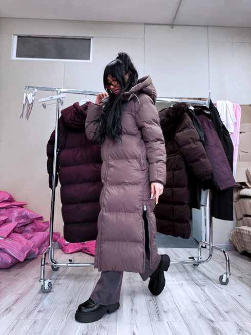 "COYOTE FC7633" long coat - CHOCO