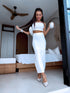 Stretchy skirt "TECHNO VD10702" - WHITE