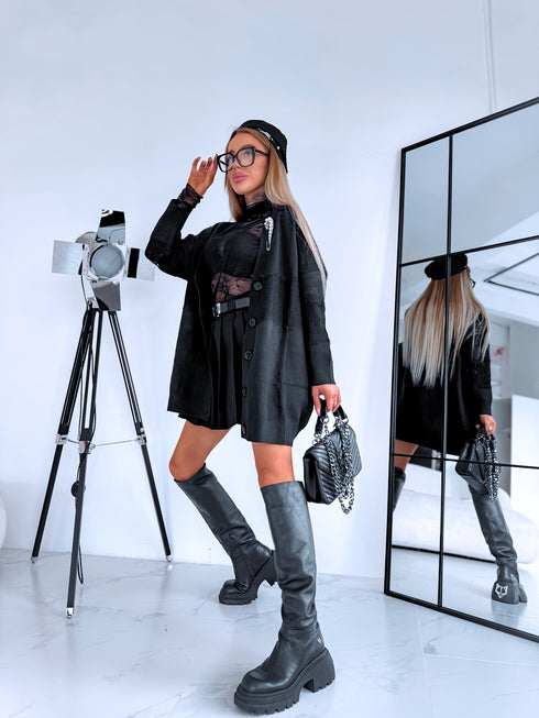 LARGE SIZE jacket "VOYAGE FF29" - BLACK