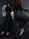 MATTE imitation leather PUSH-UP pants C9253-1 - black PRE-ORDER