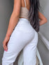 WIDE LEG džinsa bikses "WHITE LOTUS 8803" - BALTAS
