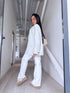 Oversized jacket with black sleeve buttons - light green