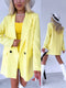 Oversize, classic jacket - YELLOW