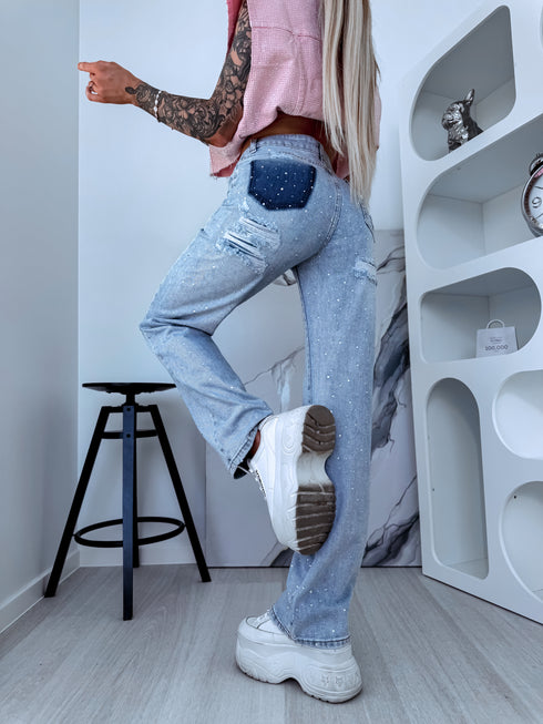 "FLASH FIT HM1503" джинсы - СВЕТЛО-ГОЛУБЫЕ