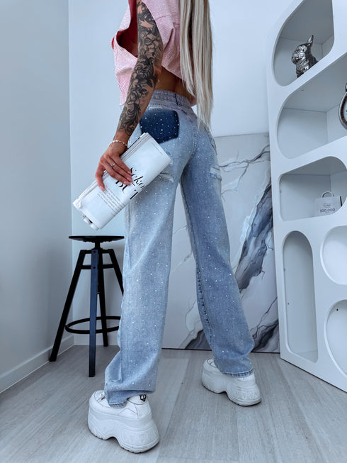 "FLASH FIT HM1503" джинсы - СВЕТЛО-ГОЛУБЫЕ