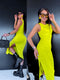 Fitted dress "DONNA VD81" - BRIGHT LIME