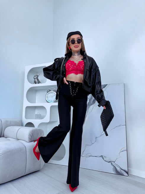 Legingi ar regulējamo augšdaļu "ELITE LINE 6883" - melni