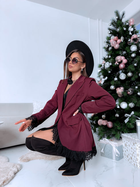 Pailginta švarkas "IMPERIAL" 88902 - BORDO