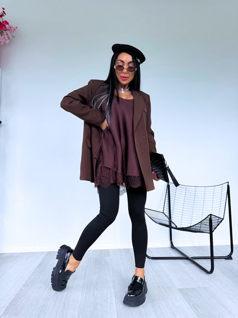 ONE SIZE žakete "LAST KISS" - CHOCO PRE-ORDER