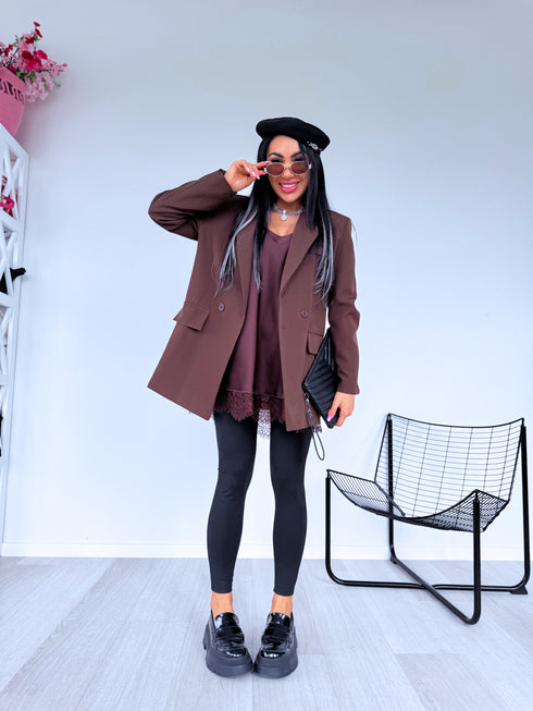ONE SIZE žakete "LAST KISS" - CHOCO PRE-ORDER