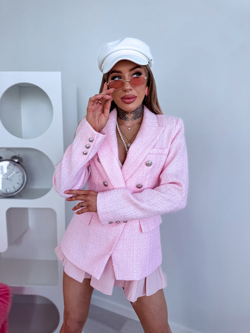 Твидовый жакет "PRISMA V26021A" - нежно-розовый