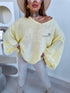 MOHAIR sweater "FRANCE 41356" - yellow