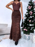 LONG lace skirt "JAZZ 6399" - CHOCO