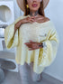 MOHAIR sweater "FRANCE 41356" - yellow