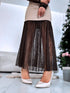 Knitted dress "ICE QUEEN 55890" - CHOCO WITH BEIGE