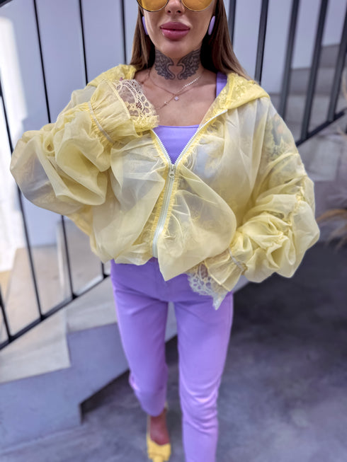 Jaka ar mežģīņu oderi "NECTAR V11002" - DZELTENA