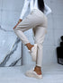 MOM FIT jeans "SPRING" 7855-10 - BEIGE PRE-ORDER