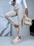 MOM FIT jeans "SPRING" 7855-10 - BEIGE PRE-ORDER