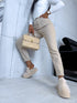 MOM FIT jeans "SPRING" 7855-10 - BEIGE PRE-ORDER