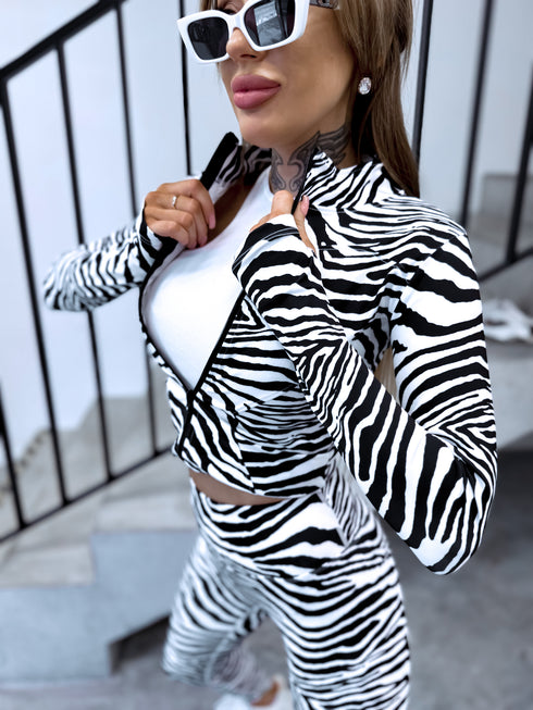 2IN1 komplektas "Zebra Glam 2811" - juodai baltas