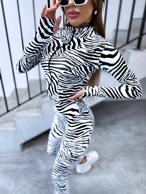 2IN1 komplektas "Zebra Glam 2811" - juodai baltas