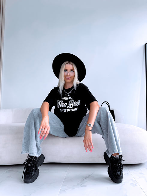 OVERSIZE T-shirt "THE BEST" - BLACK