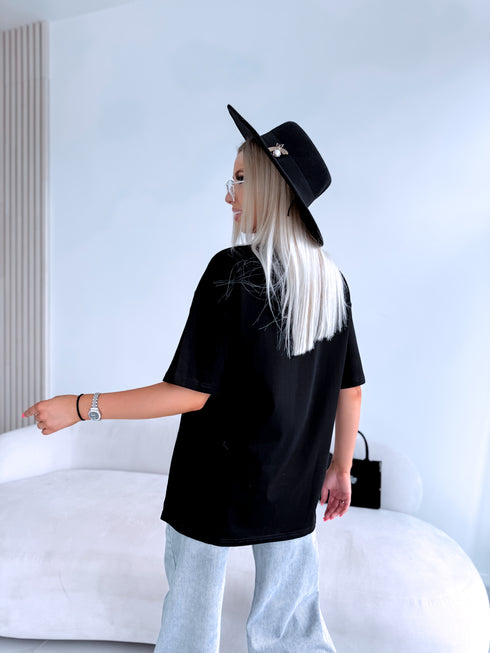 OVERSIZE T-shirt "THE BEST" - BLACK