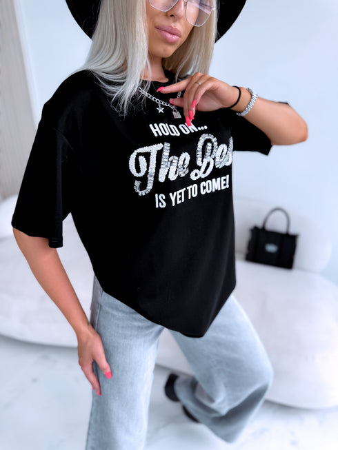 OVERSIZE T-shirt "THE BEST" - BLACK