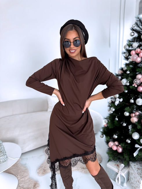 Asimetriska kleita "SANTA'S DREAM 51438" - CHOCO