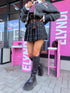 Rūtoti šortai + diržas "EDINBURGH" 45457 - TAMSIAI PILKI
