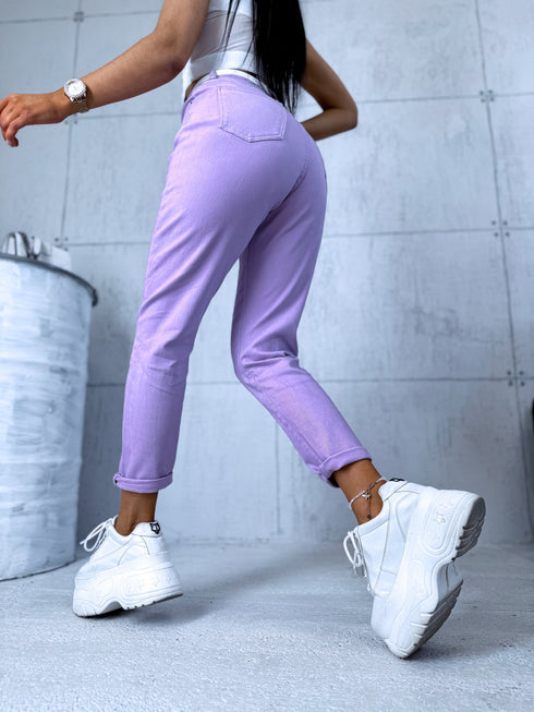 MOM FIT jeans "SPRING" 7855A-84 - LAVENDER PRE-ORDER