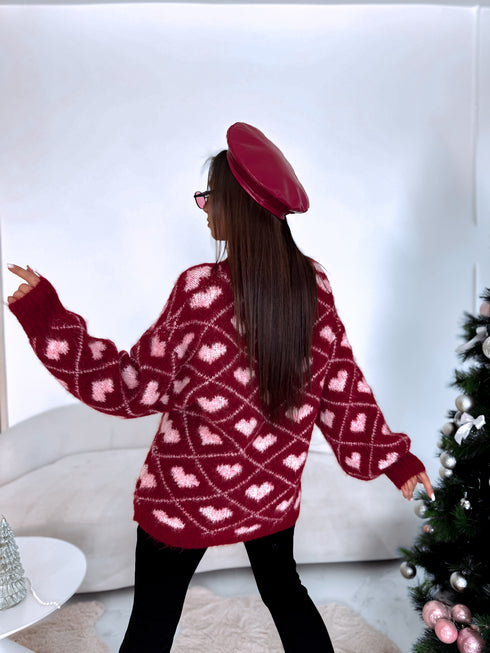 Džemperis "HOLIDAY HUG" 33975 - BORDO