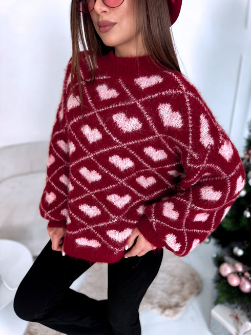 Džemperis "HOLIDAY HUG" 33975 - BORDO
