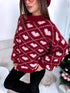 Džemperis "HOLIDAY HUG" 33975 - BORDO