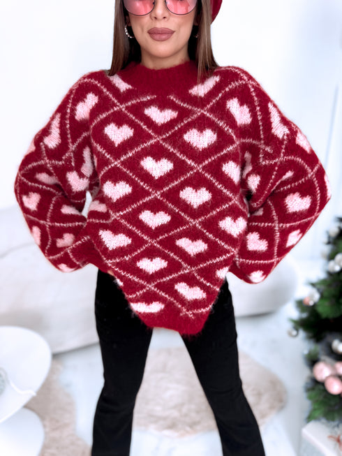 Džemperis "HOLIDAY HUG" 33975 - BORDO