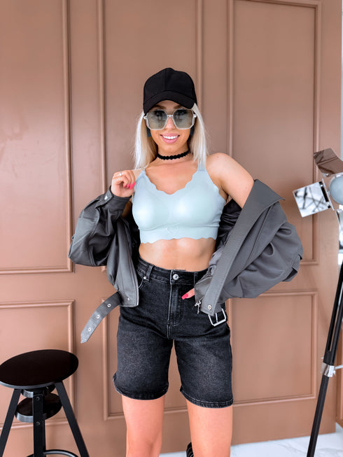 Wavy wireless bra 087 - SOFT GREEN