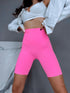Deceptive shorts with EXTRA high waist - neon pink