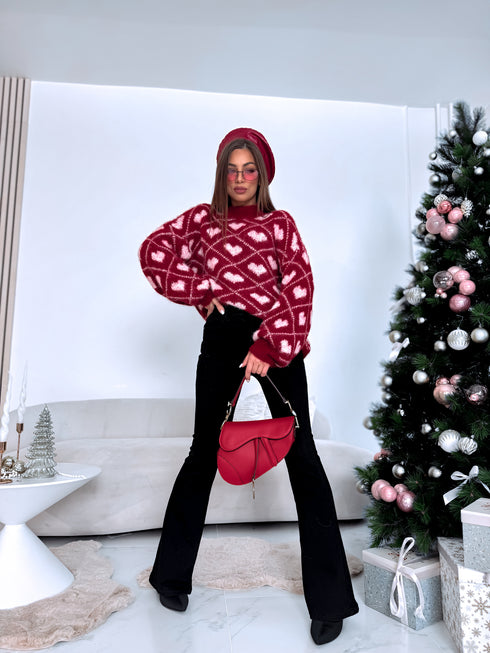 Džemperis "HOLIDAY HUG" 33975 - BORDO