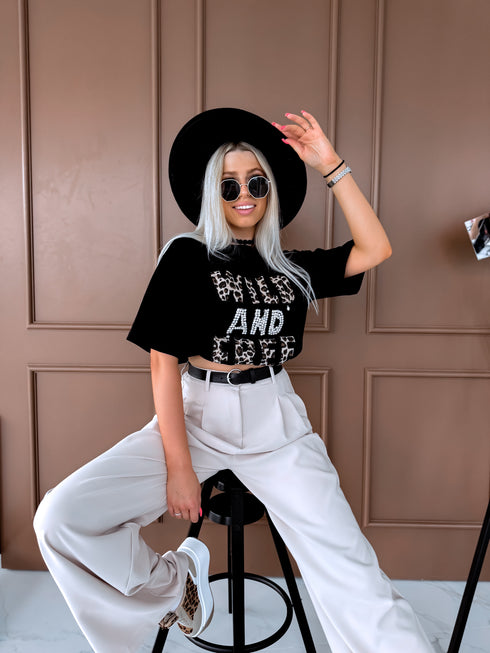 T-shirt "WILD AND FREE 5202" - black