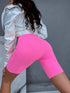 Deceptive shorts with EXTRA high waist - neon pink