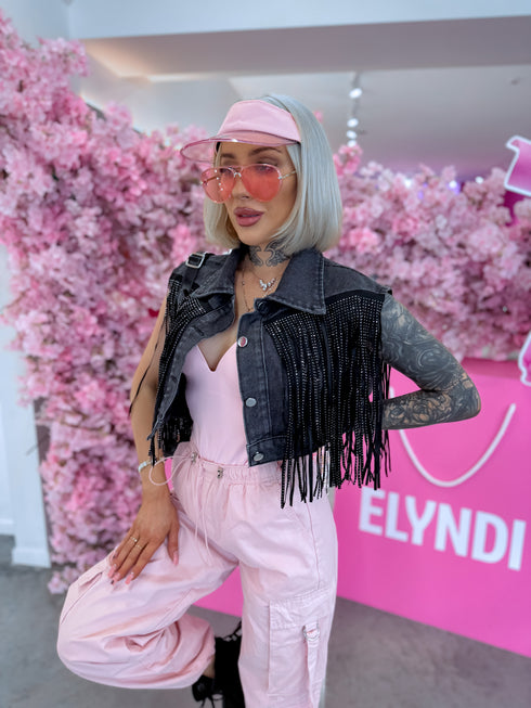 Džinsa veste "CRYSTAL MATCH" 56017 - TUMŠI PELĒKA